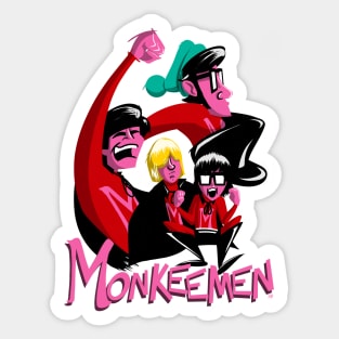 Monkee Men Pop Art Sticker